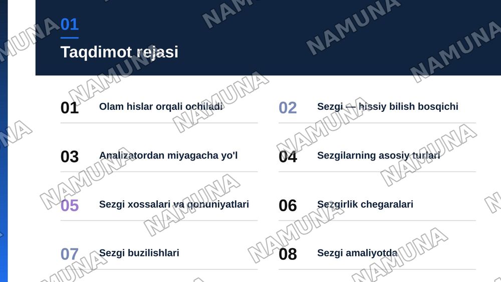 Sezgi — zamonaviy taqdimot, 2-slayd