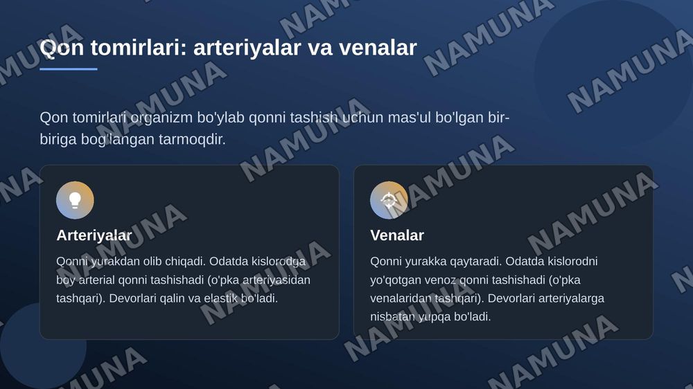 Qon aylanish sistemasi — zamonaviy taqdimot, 5-slayd