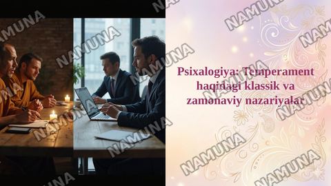 Psixalogiya: Temperament haqidagi klassik va zamonaviy nazariyalar — taqdimot