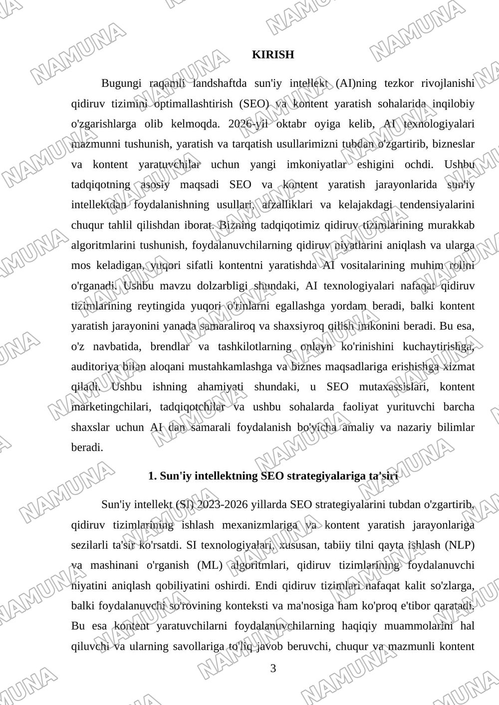 Seo va kontent yaratishda Sun'iy intellektdan foydalanish — mustaqil ish, 3-varaq