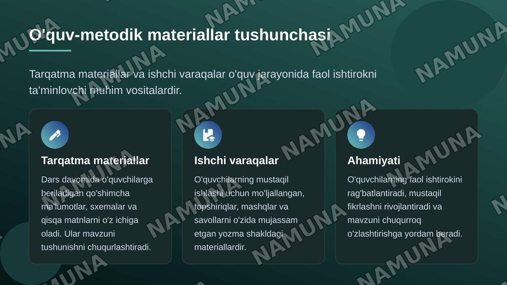 Boshlang'ich sinf darsliklari uchun MS word dasturida o'quv-metodik tarqatma materialllari va ishchi varaqalarni loyihalash — zamonaviy taqdimot, 4-slayd
