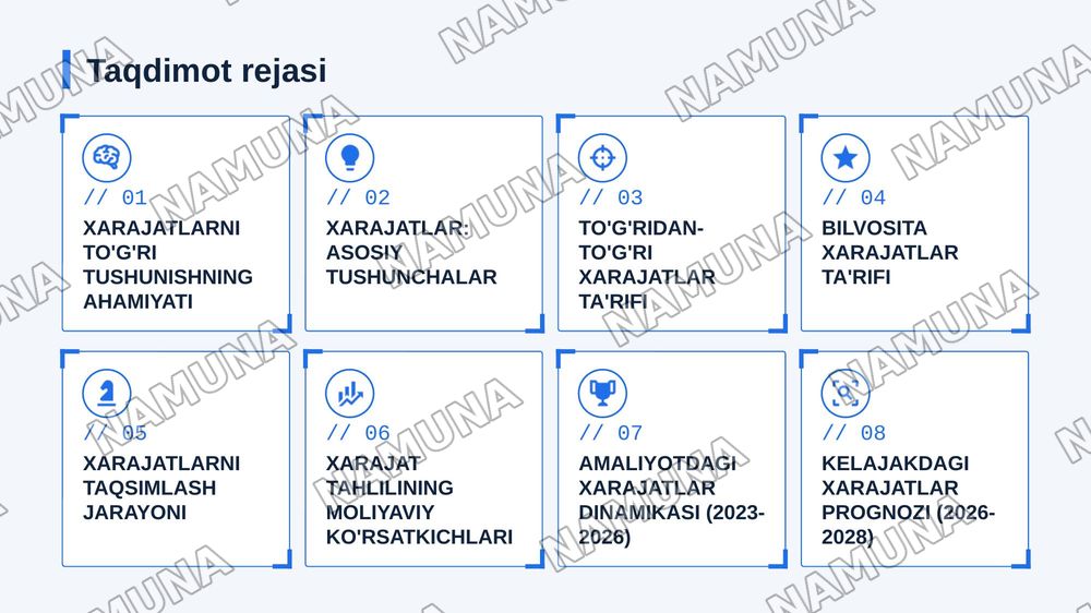 To‘g‘ridan-to‘g‘ri va bilvosita xarajatlarning xususiyatlari. — zamonaviy taqdimot, 2-slayd