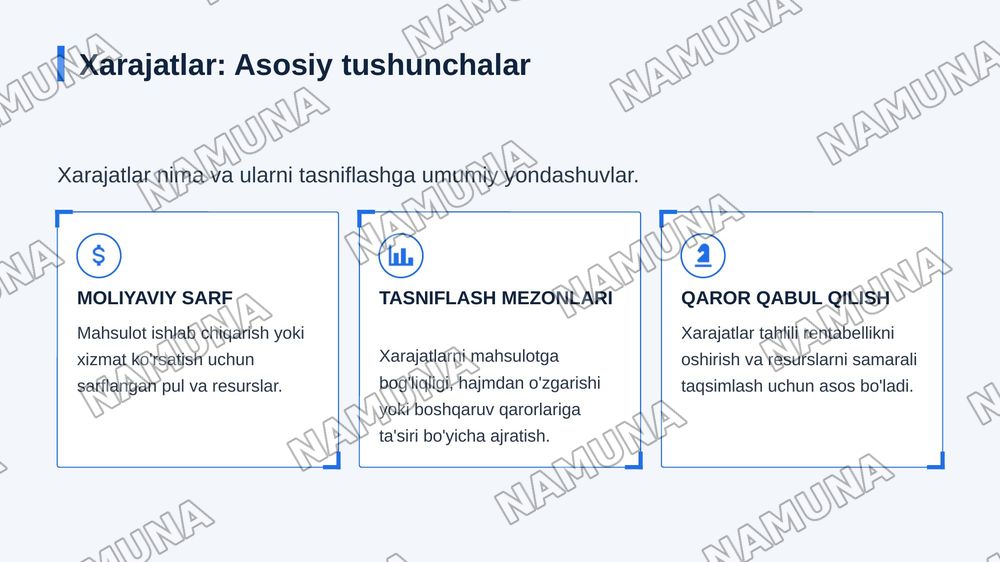 To‘g‘ridan-to‘g‘ri va bilvosita xarajatlarning xususiyatlari. — zamonaviy taqdimot, 4-slayd