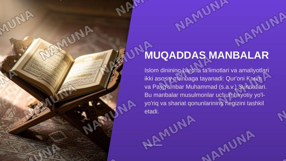 Islom dini man manbalari, aqidaviy maktablari va ularning hozirgi davrdagi ahamiyati. — zamonaviy taqdimot, 4-slayd
