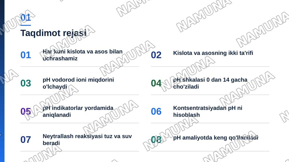 PH , kislota , asos — zamonaviy taqdimot, 2-slayd