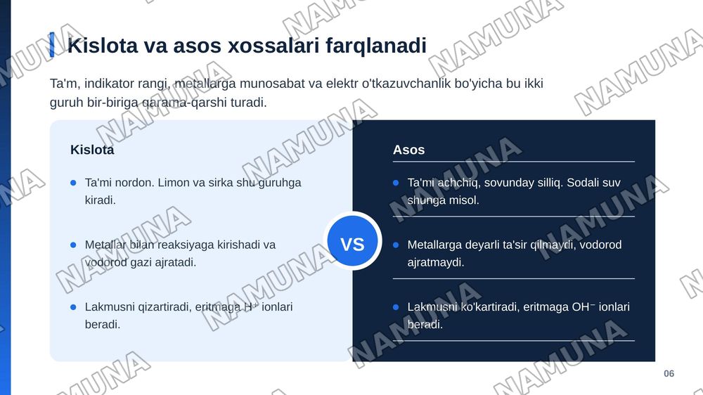 PH , kislota , asos — zamonaviy taqdimot, 7-slayd