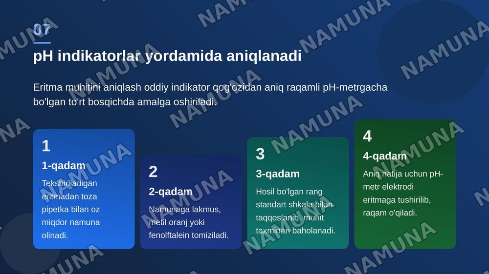 PH , kislota , asos — zamonaviy taqdimot, 8-slayd