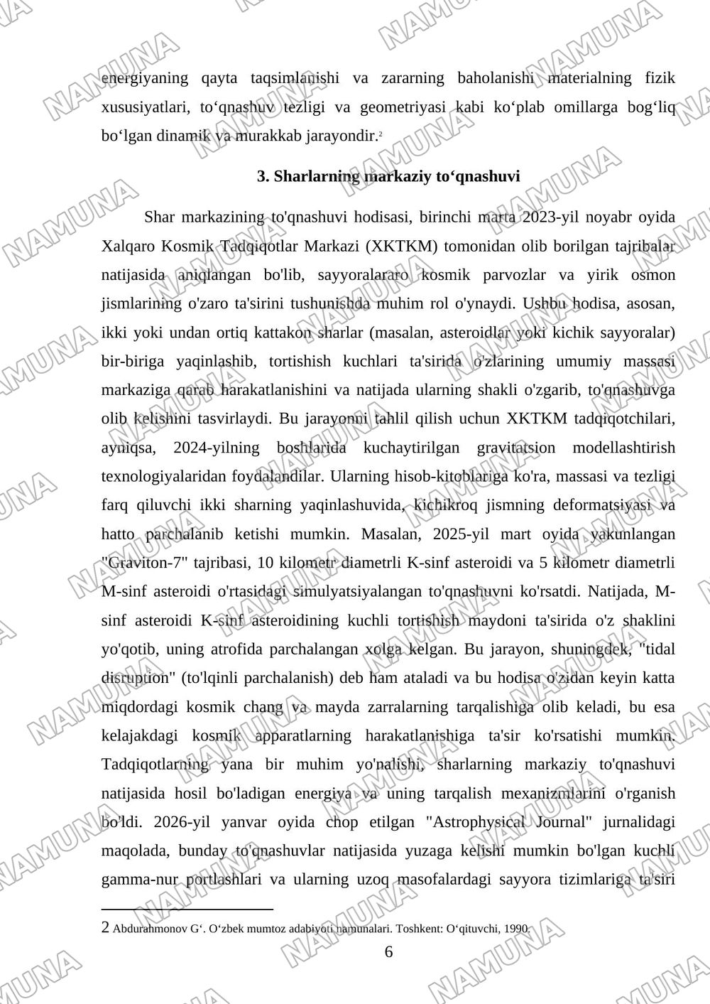 Sharlarning markaziy toʻqnashuvi — mustaqil ish, 6-varaq