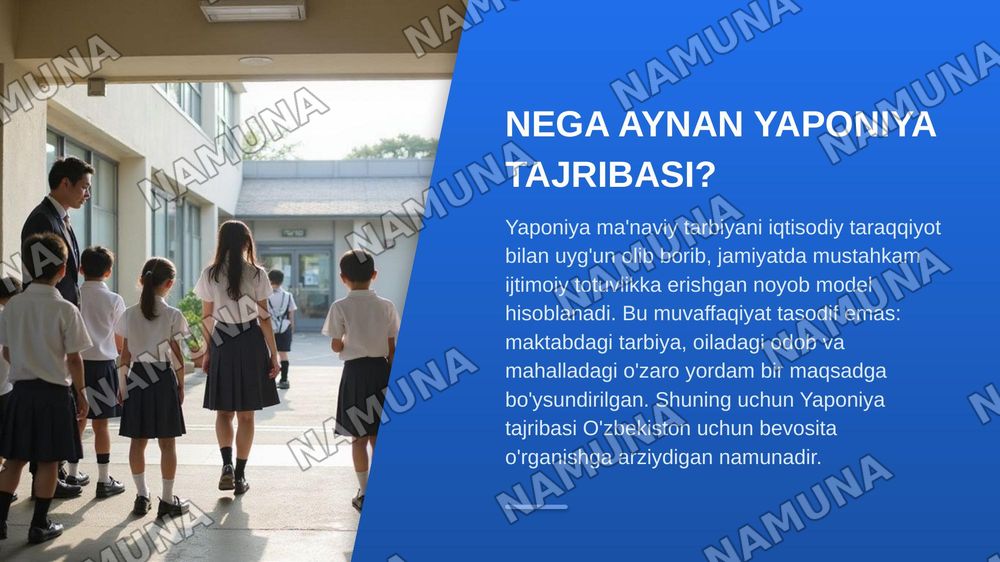 Ma'naviy marifiy ishlar samaradorligini oshirish uchun yaponiya tajribasi — zamonaviy taqdimot, 3-slayd