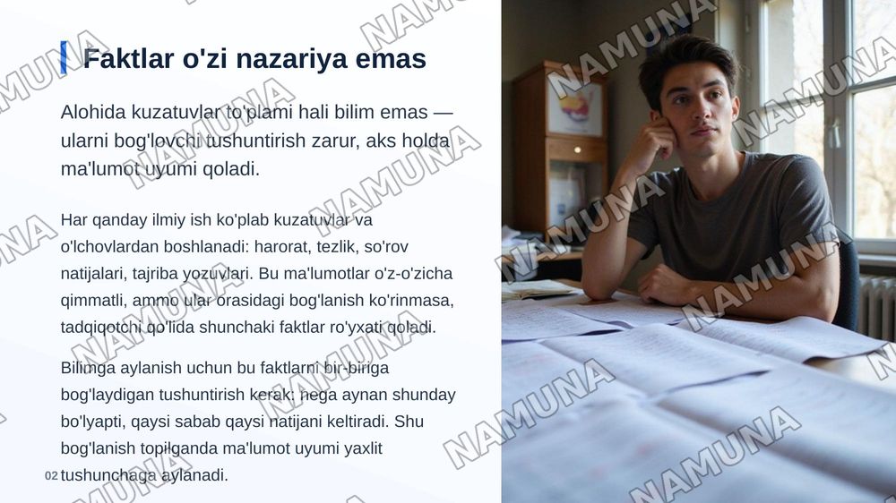 Empirik ma'lumotlar qanday sharoitda nazariy bilimga aylanishi mumkin? — zamonaviy taqdimot, 3-slayd
