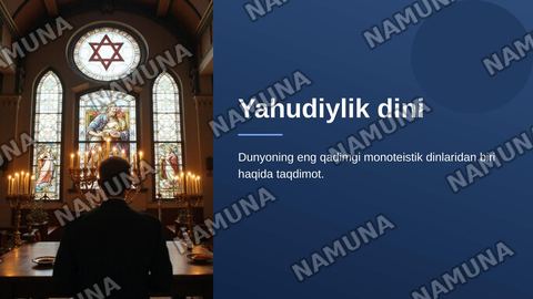 Yahudiylik dini — zamonaviy taqdimot
