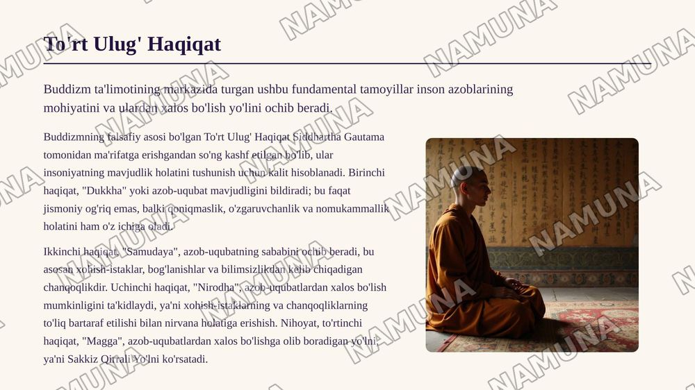 Buddizm — zamonaviy taqdimot, 4-slayd