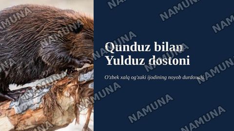 Qunduz bilan Yulduz dostoni — zamonaviy taqdimot