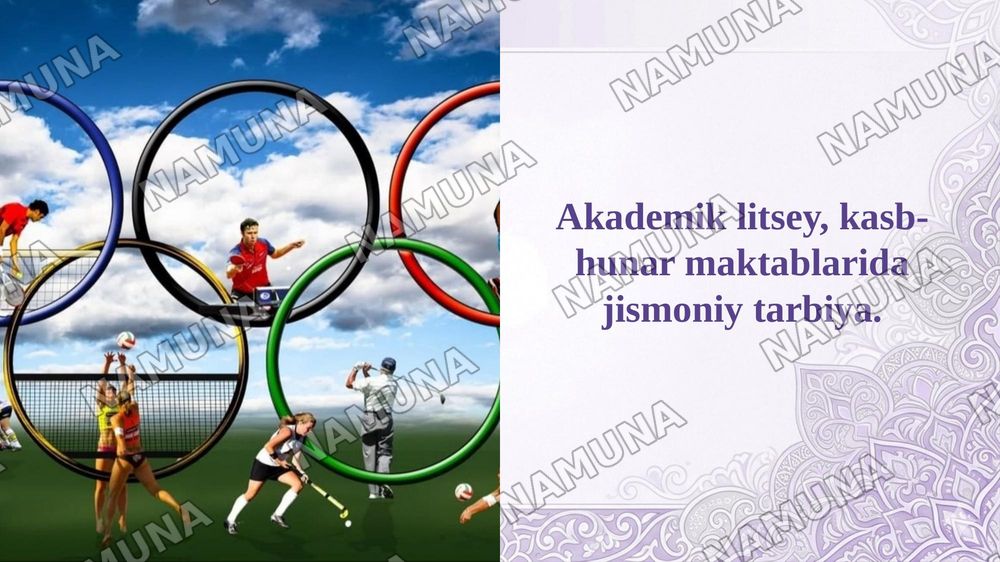 Akademik litsey, kasb-hunar maktablarida jismoniy tarbiya. — taqdimot, 1-slayd