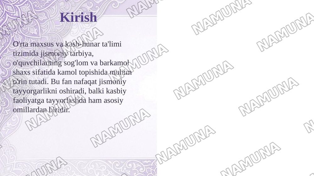 Akademik litsey, kasb-hunar maktablarida jismoniy tarbiya. — taqdimot, 3-slayd