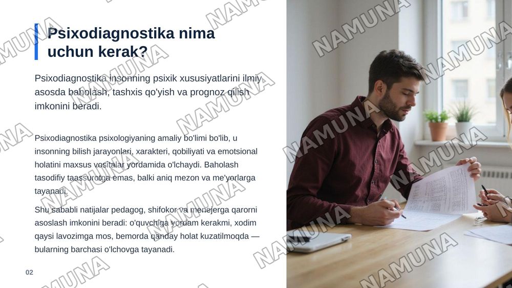 Umumiy psixodiagnostika metodlari — zamonaviy taqdimot, 3-slayd