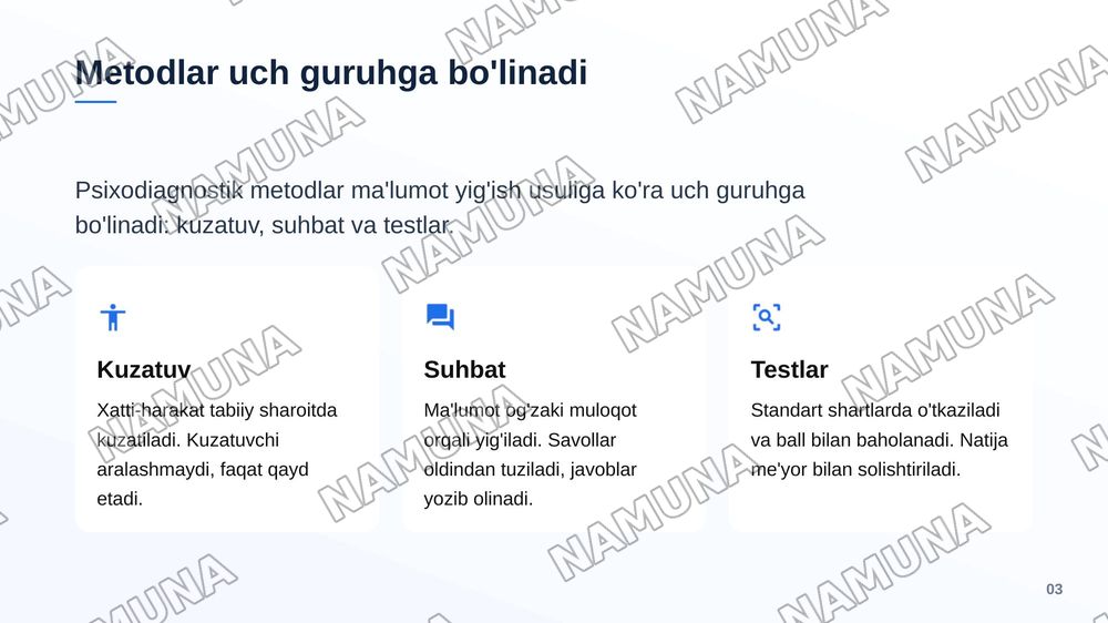 Umumiy psixodiagnostika metodlari — zamonaviy taqdimot, 4-slayd