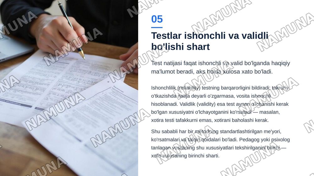 Umumiy psixodiagnostika metodlari — zamonaviy taqdimot, 6-slayd