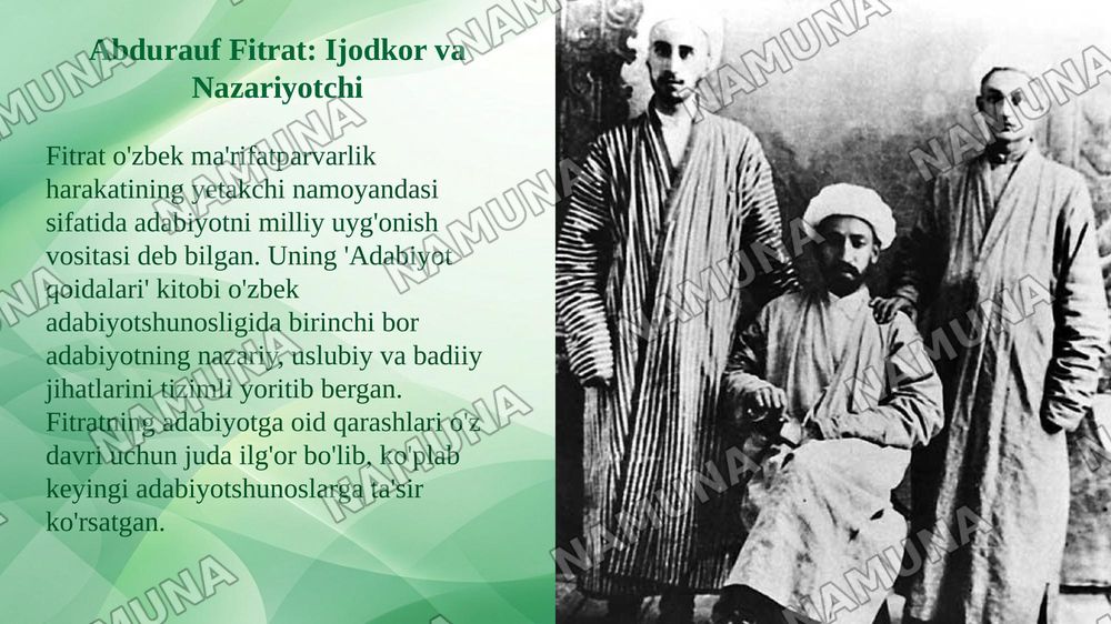 Abdurauf Fitratning Adabiyot qoidalari kitobini oʻqib kitob asosida taqdimot tayyorlash — taqdimot, 4-slayd