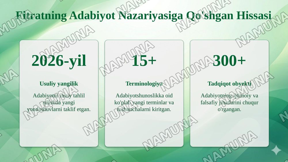 Abdurauf Fitratning Adabiyot qoidalari kitobini oʻqib kitob asosida taqdimot tayyorlash — taqdimot, 7-slayd