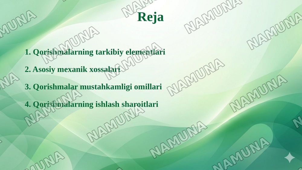 Qurilish qorishmalarining asosiy xossalari. — taqdimot, 2-slayd