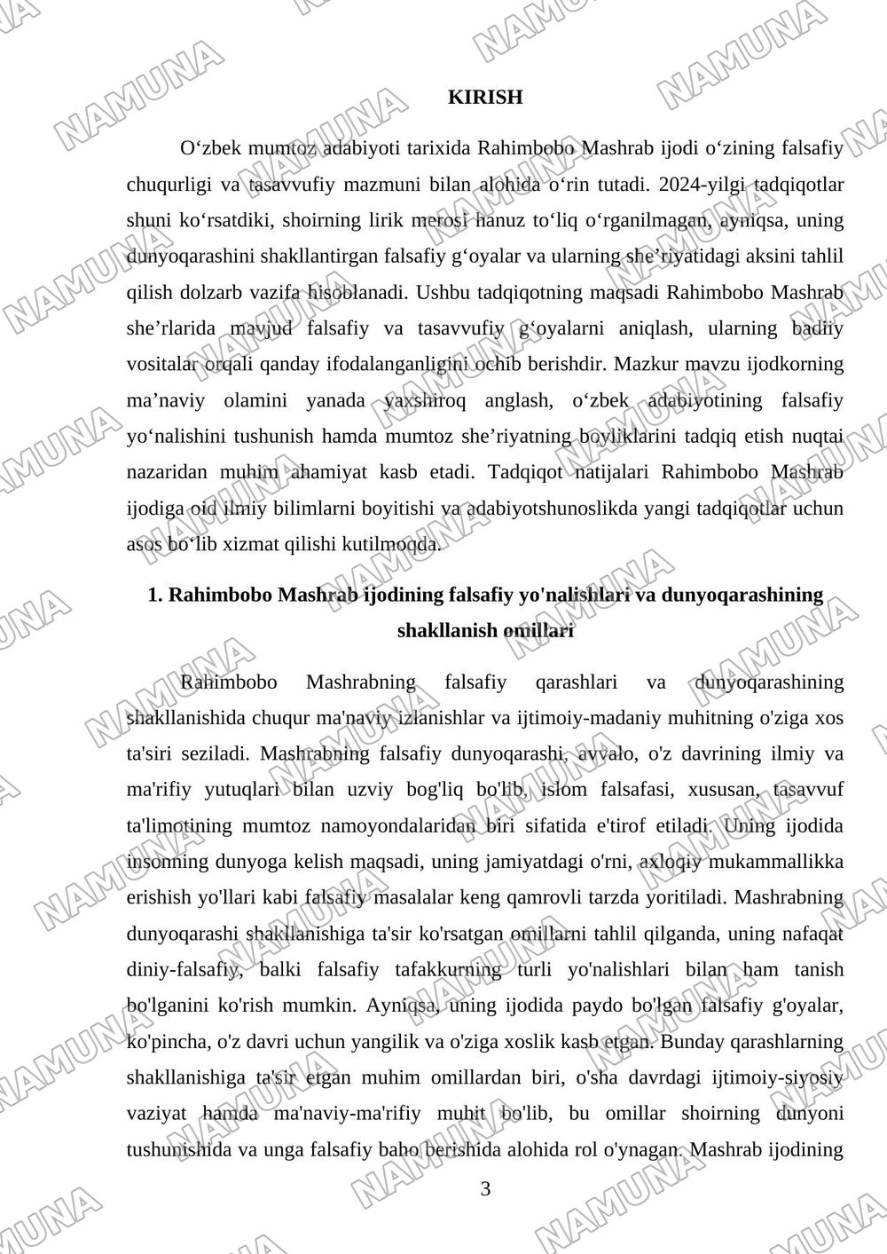Rahimbobo Mashrab ijodidagi falsafiylikni o‘rganing va uning she’rlarida falsafiy hamda tasavvufiy g‘oyalarning badiiy ifodasini tahlili aks etgan taqdimot tayyorlang — mustaqil ish, 3-varaq