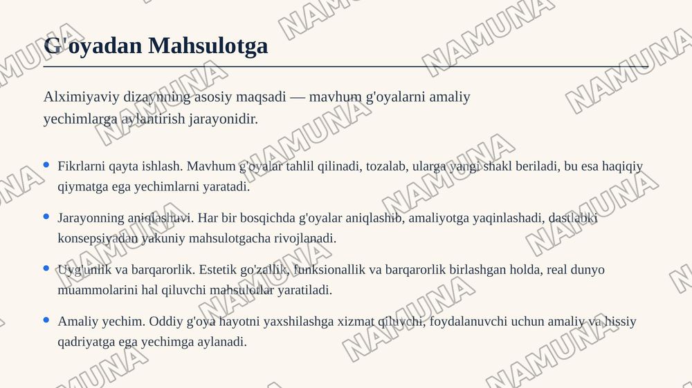 Dizayn metodologiyasida "alximiya" harakati — zamonaviy taqdimot, 6-slayd