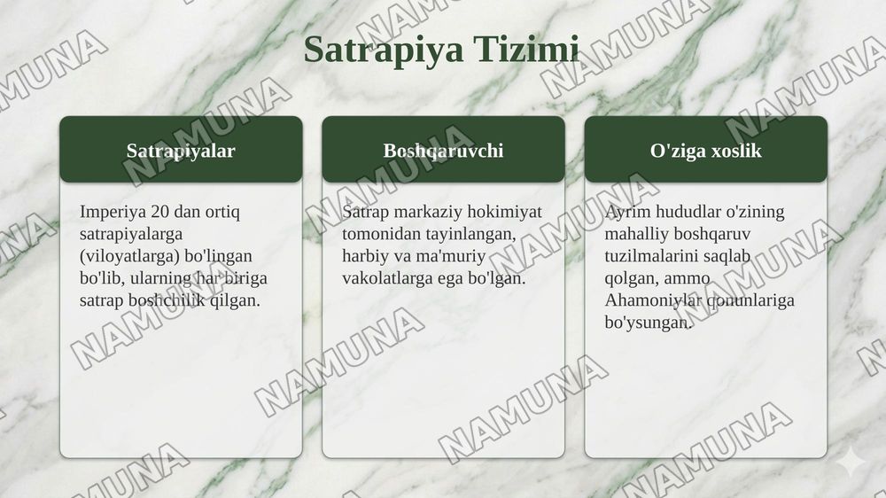 Ahamoniylar istilosi va mamuriy boshqaruvi — taqdimot, 5-slayd