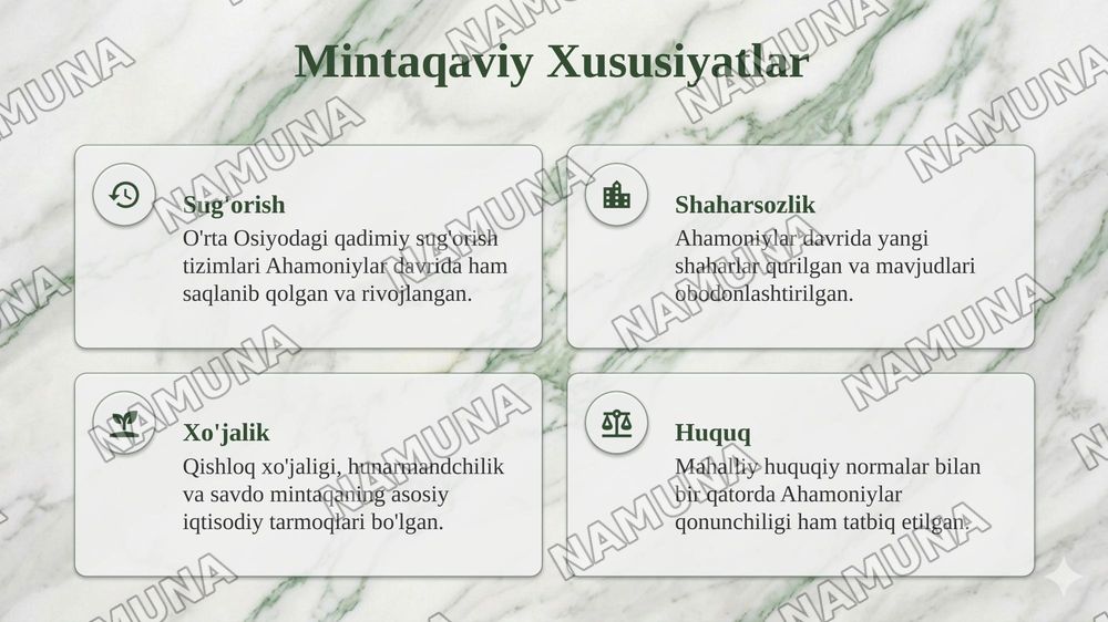 Ahamoniylar istilosi va mamuriy boshqaruvi — taqdimot, 8-slayd