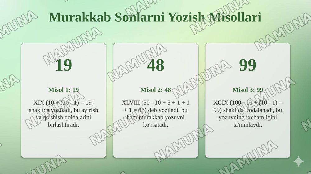 Rim sonlari — taqdimot, 7-slayd