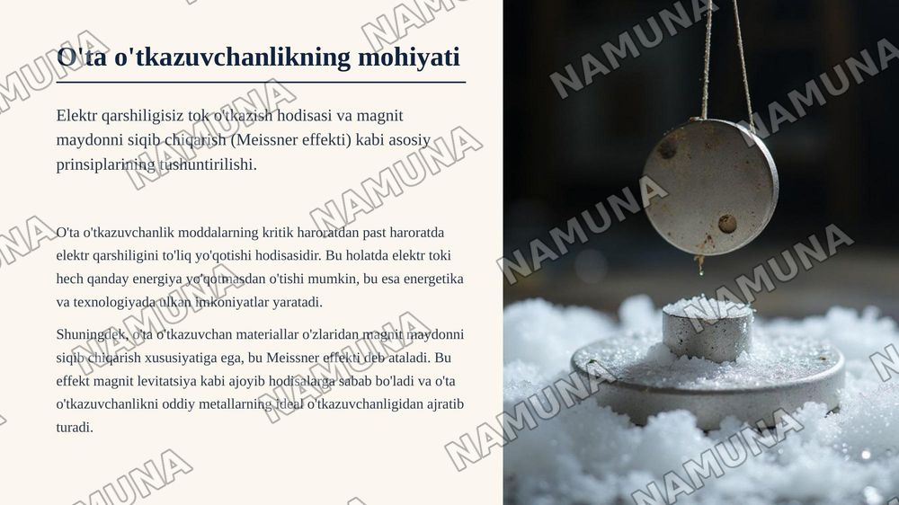 O'ta o'tkazuvchanlik — zamonaviy taqdimot, 3-slayd