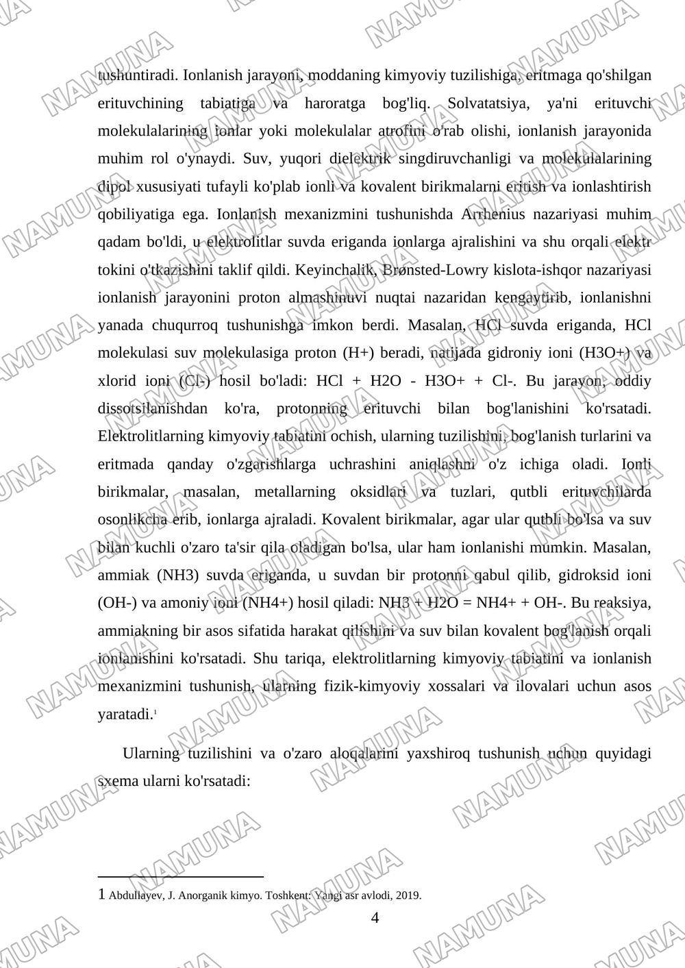 Di elektrolitlar va eliktrolitlar — mustaqil ish, 4-varaq