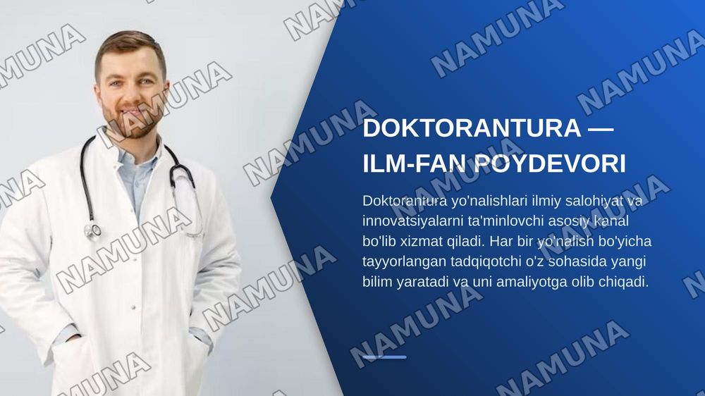 doctoral fields — zamonaviy taqdimot, 3-slayd