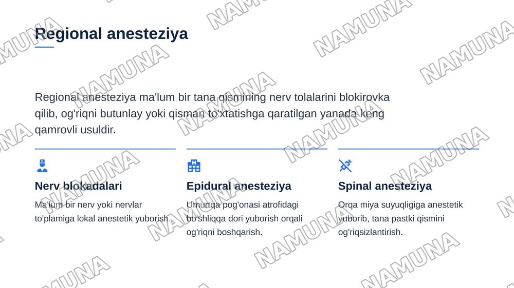 Travmatologik ogriqsizlantirish turlari — zamonaviy taqdimot, 6-slayd