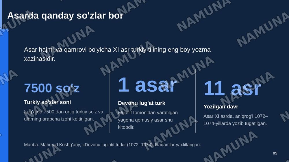 Mahmud Koshgariy "devonu lugat turk" — zamonaviy taqdimot, 6-slayd