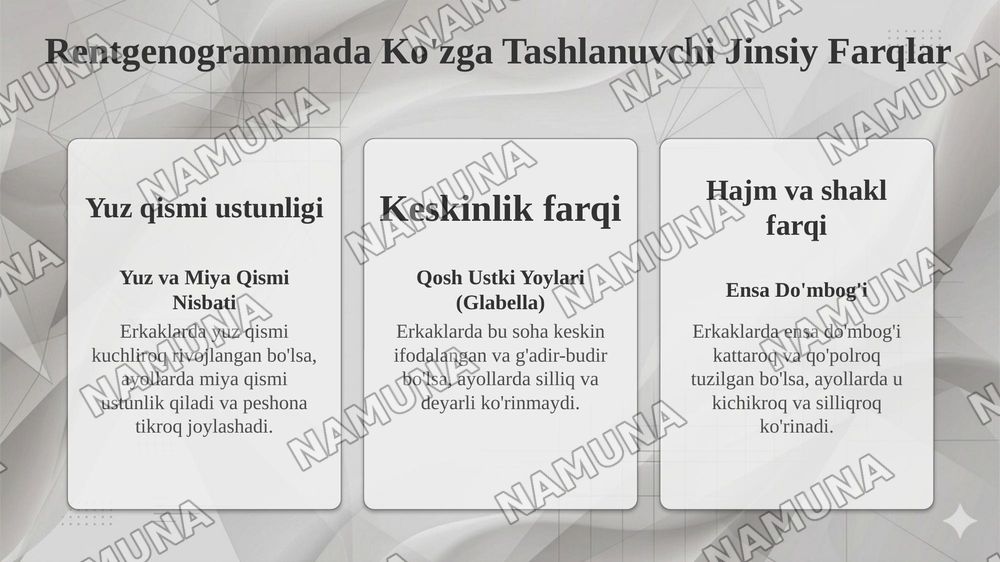 Kalla suyagining rentgen anatomiyasi kalla suyagining yosh va jinsiy tafovutlari — taqdimot, 8-slayd