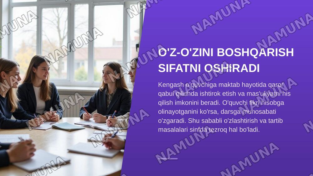 Umumiy orta talim Maktablarida  O'quvchilar kengashi  tuzilmasidagi Talim kordinatorligi maqsad va vazifalari — zamonaviy taqdimot, 3-slayd