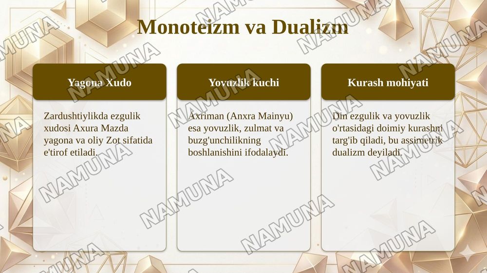 Zarduahtiyli dini kelib choqish tarixi — taqdimot, 6-slayd