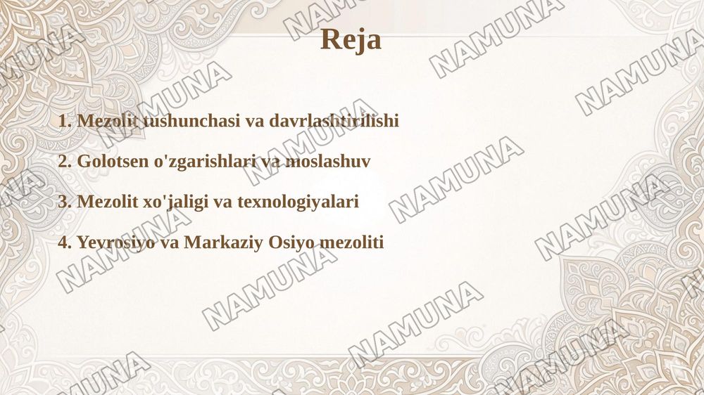 mezolit davri arxeologiyasi — taqdimot, 2-slayd