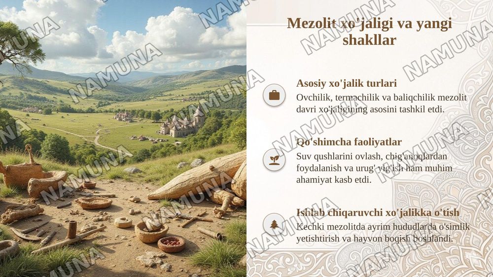mezolit davri arxeologiyasi — taqdimot, 8-slayd