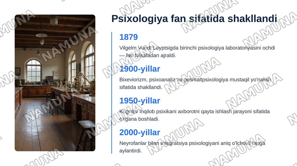 Psixologiya zamonaviy fanlar tizimida — zamonaviy taqdimot, 3-slayd