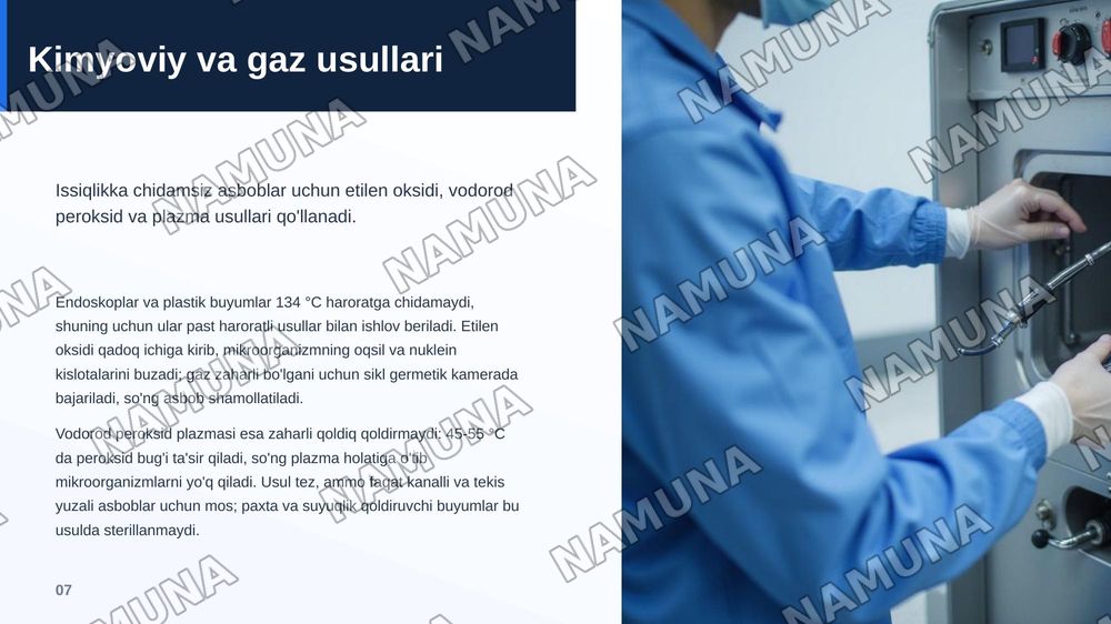 Zamonaviy sterilizatsiya usullari — zamonaviy taqdimot, 8-slayd