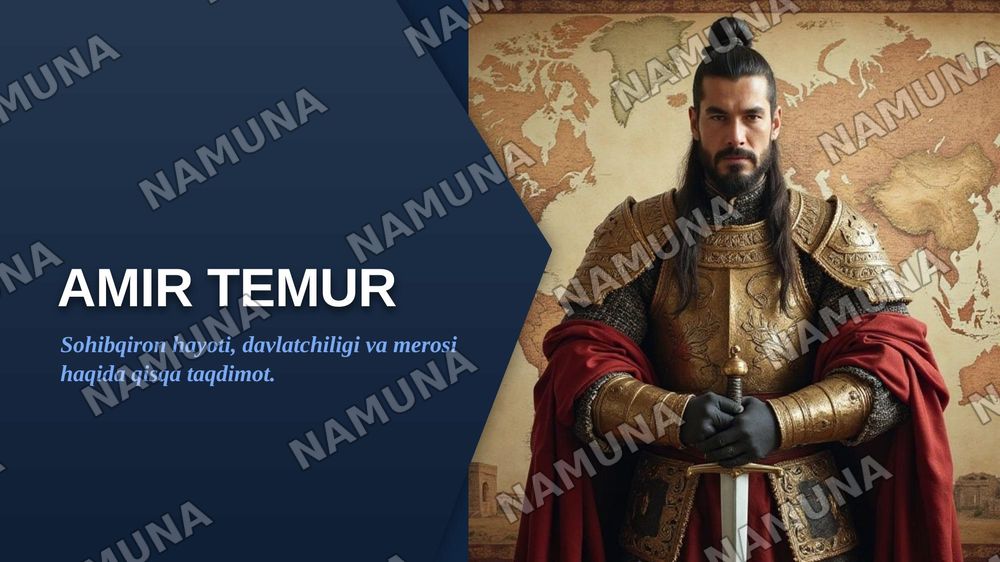 Amir-Temur buyuk davlat arbobi. — zamonaviy taqdimot, 1-slayd