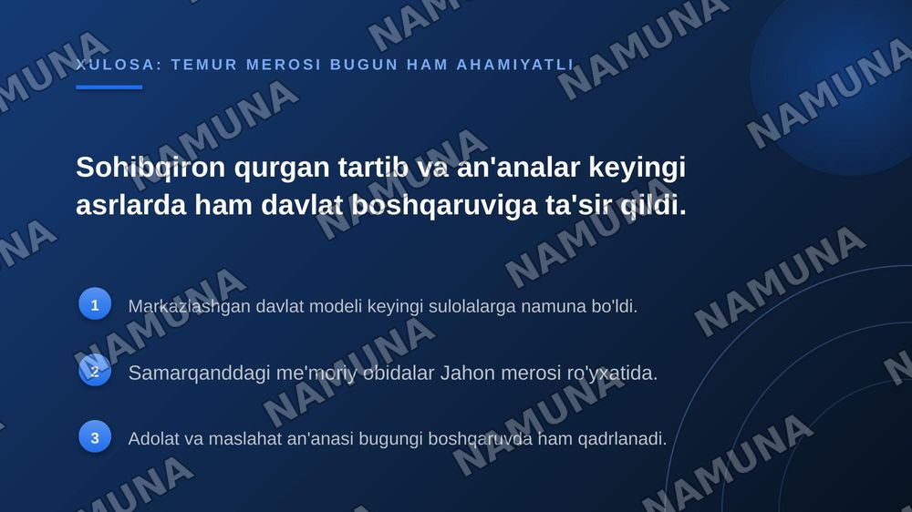 Amir-Temur buyuk davlat arbobi. — zamonaviy taqdimot, 7-slayd