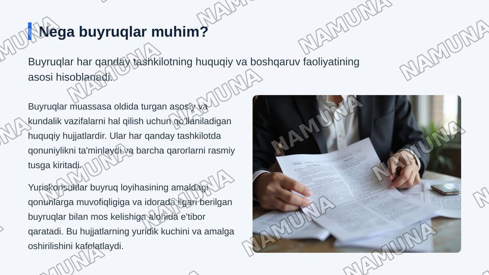Buyruq va buyruqdan kochirma — zamonaviy taqdimot, 3-slayd