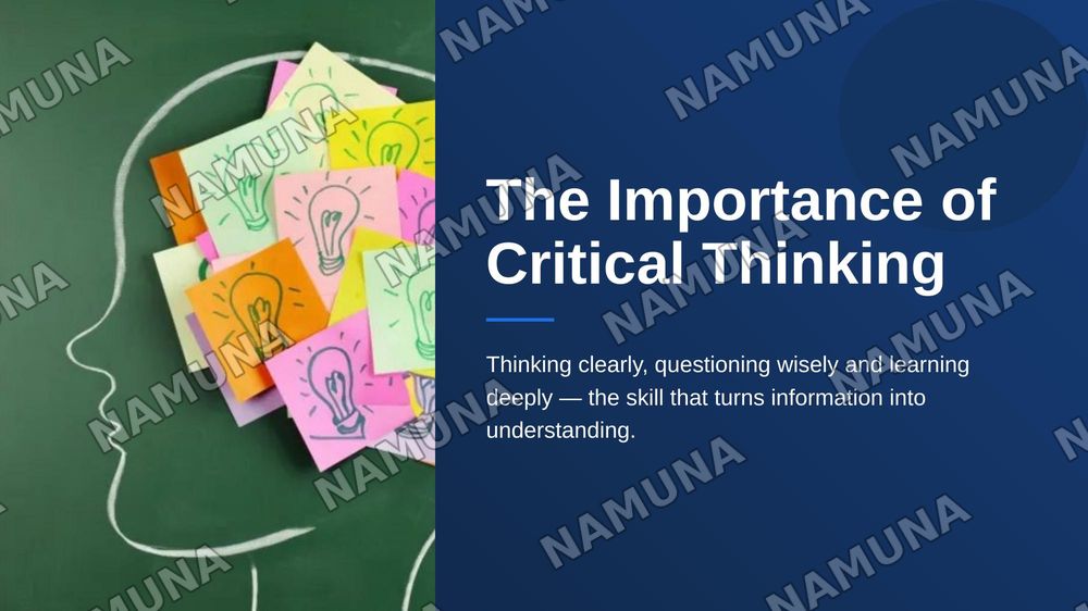 The importance of critical thinking — zamonaviy taqdimot, 1-slayd