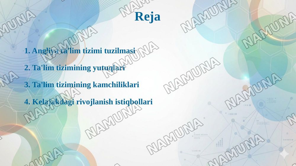 Angliya ta'lim tizimidagi umumiy yo'nalishlar va ta'lim tizimining yutuq va kamchiliklari — taqdimot, 2-slayd