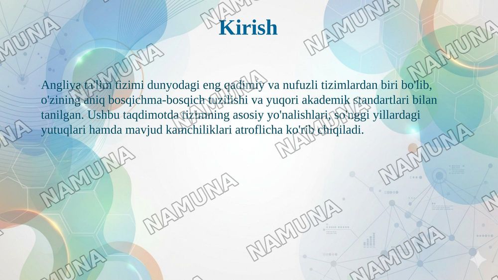 Angliya ta'lim tizimidagi umumiy yo'nalishlar va ta'lim tizimining yutuq va kamchiliklari — taqdimot, 3-slayd