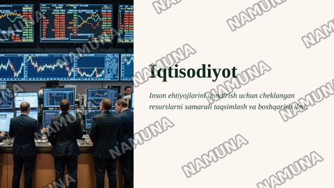 Iqtisodiyot — zamonaviy taqdimot