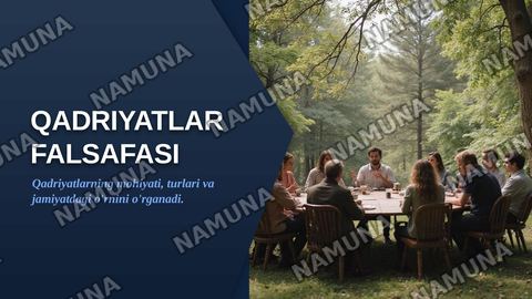 Qadriyatlar falsafasi — zamonaviy taqdimot